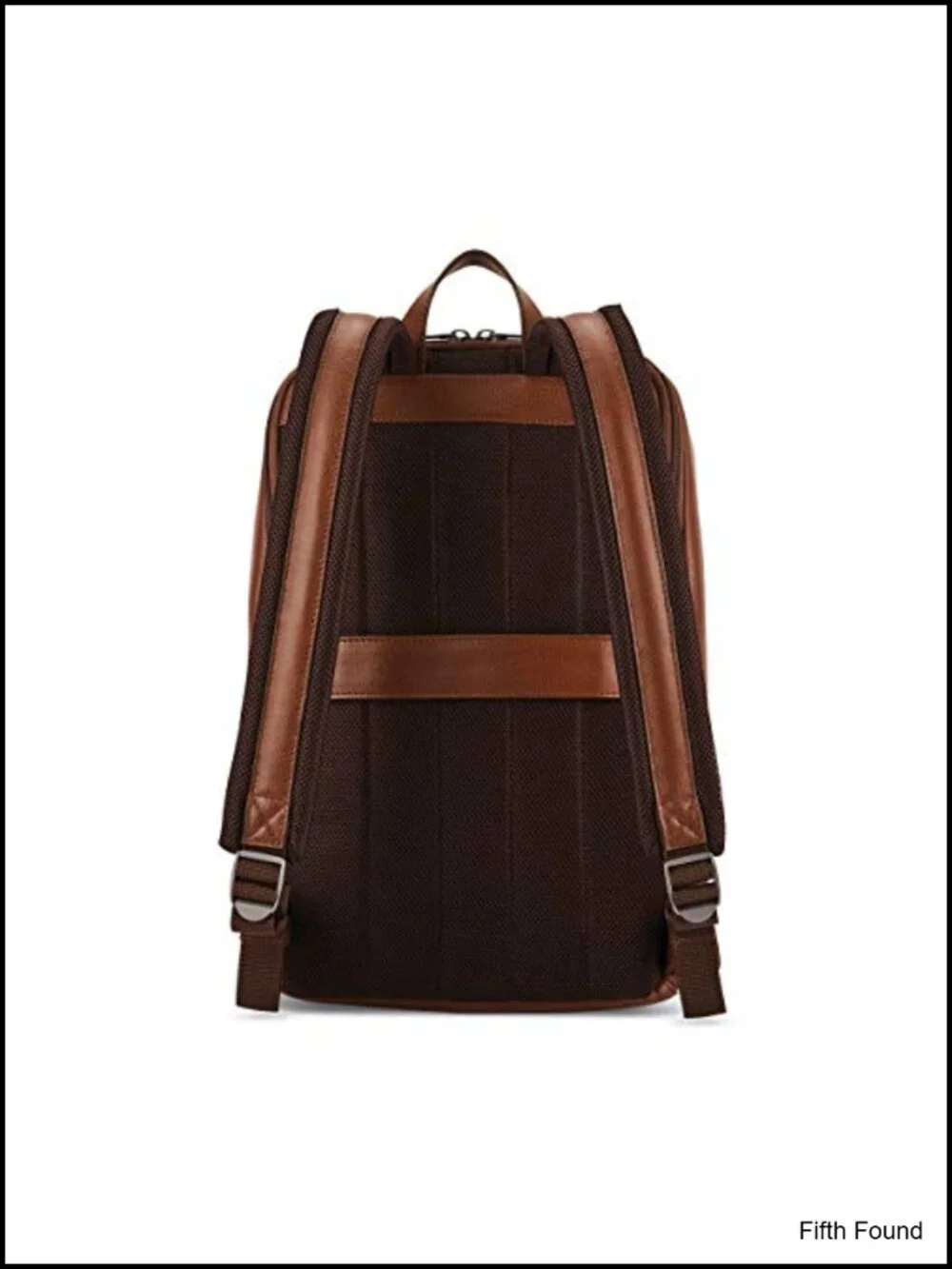 Leather Slim Laptop Backpack, 14.1